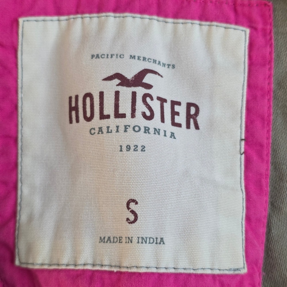 Hollister Utility Vest Womens Small Olive Green Excellent Cinched Cargo Jacket - Picture 2 of 13